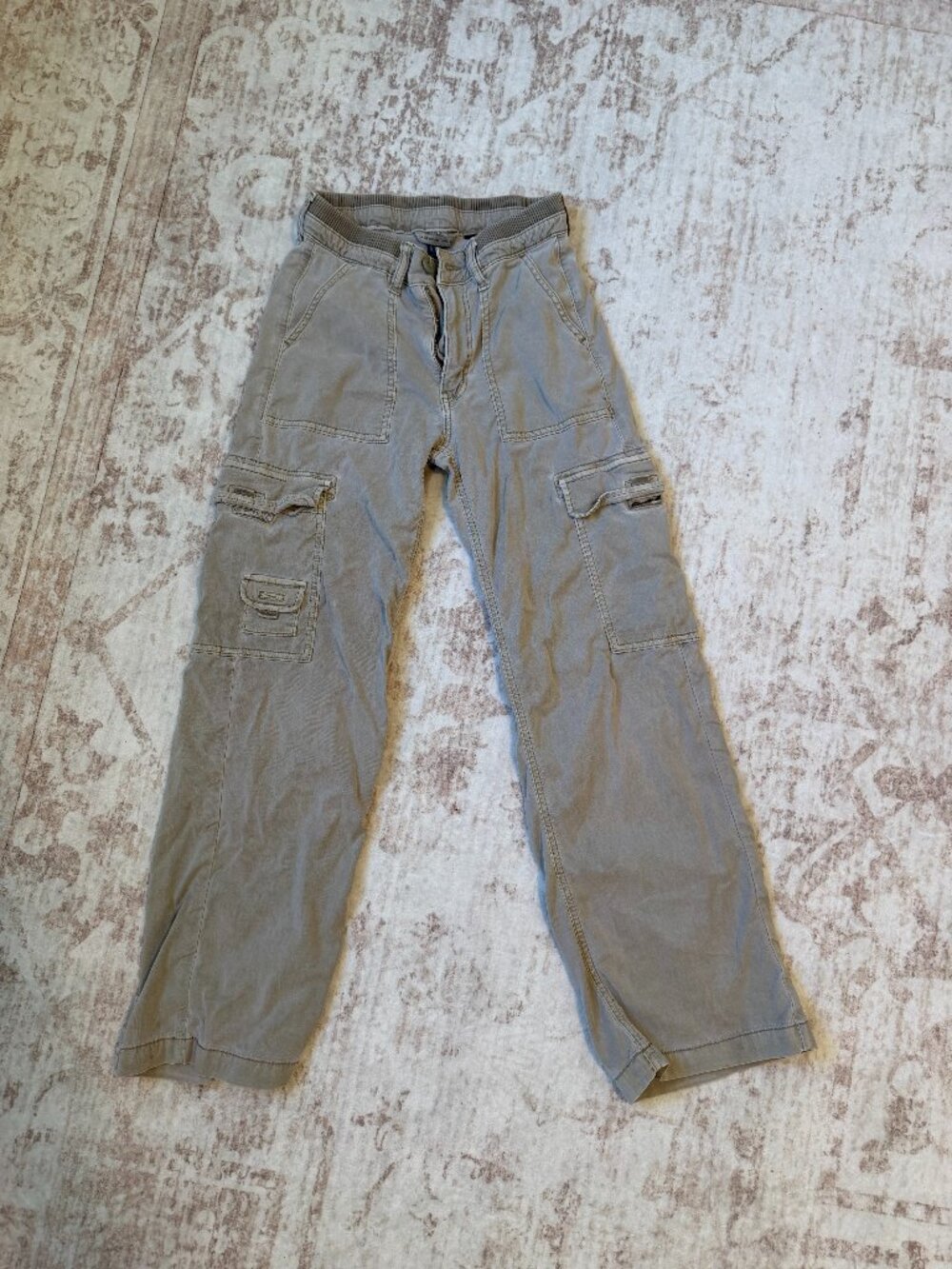 American Eagle Khaki Cargo Jogger Pants Size 00 Short